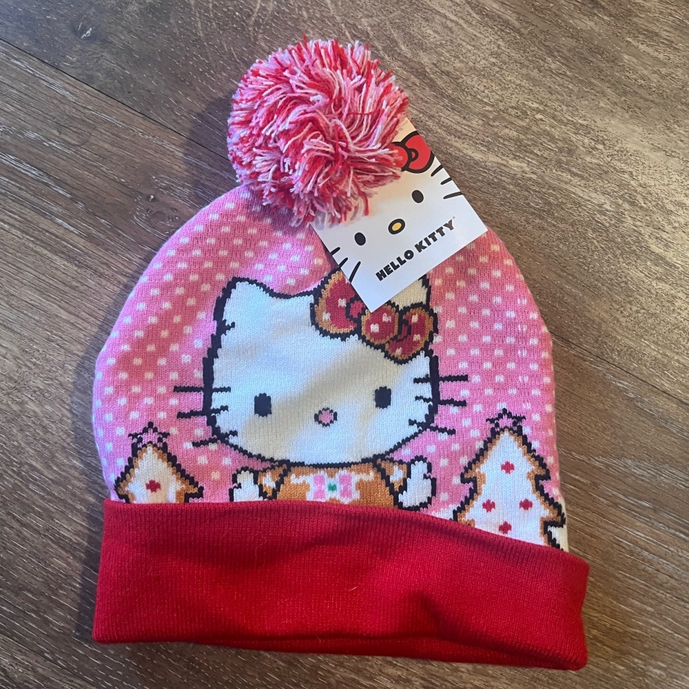 hello kitty christmas beanie